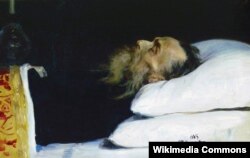 «Історик Микола Іванович Костомаров у домовині», художник Ілля Рєпін (Ріпин), 1885 року