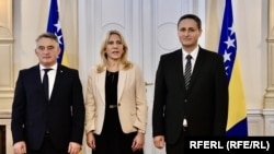 Članovi Predsjedništva BiH: Željko Komšić, Željka Cvijanović i Denis Bećirović.
