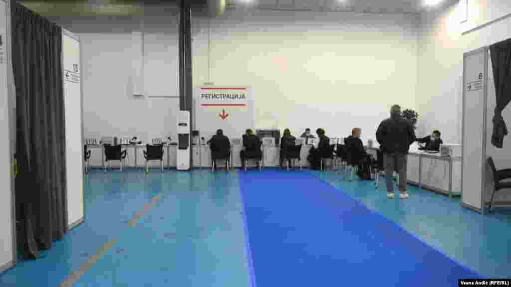 Point for vaccination at the Belgrade Fair