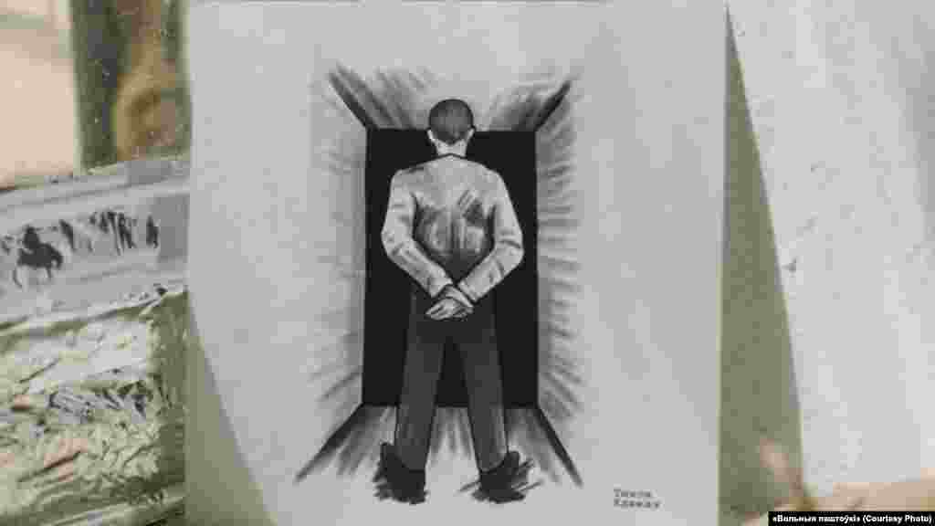 Листівка Тихона Клюкача. Мінський суд визнав Клюкача винним у порушенні громадського порядку після того, як він написав гасла проти Олександра Лукашенка Листівки створюються із зображень, які намалювали самі в’язні  