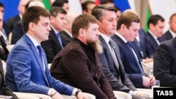 Глава Чечни Рамзан Кадыров на Совете регионов Узбекистана и России в Ташкенте. 27 мая 2024 года