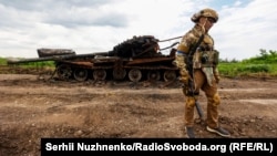 Знищений російський танк в селі Новодарівка Запорізькій області, 2 липня 2023 року