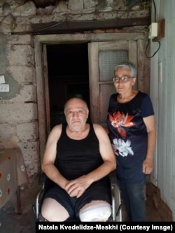 ნათელა ხვედელიძე და მისი მეუღლე თეიმურაზ მესხი
