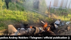 Уламки збитої вночі 18 травня в Києві російської ракети