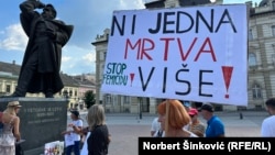 Protest u Novom Sadu protiv nasilja nad ženama, avgust 2023.