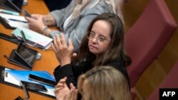 Mar Galceran (45) iz španske Narodne partije poslata je prva regionalna zastupnica parlamenta Valensije sa Daunovim sindromom, septembar 2023.