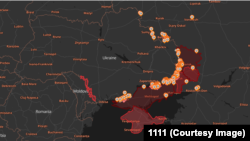 Інтерактивна мапа, створена OSINT-проєктом «Кіберборошно»