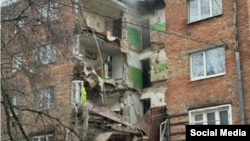 Обрушенный дом в Ростове-на-Дону