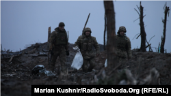 Бійці ЗСУ на позиціях в с. Роботине, Запорізька область, грудень 2023