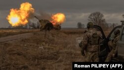 Гаубиця Archer шведського виробництва, якою українські військовослужбовці 45-ї артилерійської бригади ведут вогонь по російських позиціях у Донецькій області. 20 січня 2024 року