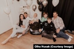 Ольга Гусак із сім'єю в Нідерландах