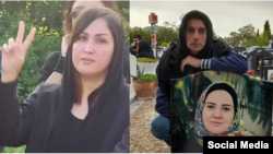 کوروش وزیری (راست) و مهسا بصیرتوانا