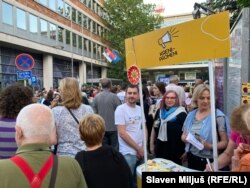 Građani su se okupili u centru grada, na poziv nevladine organizacije "Kreni-promeni", Beograd, 13. aprila 2024.
