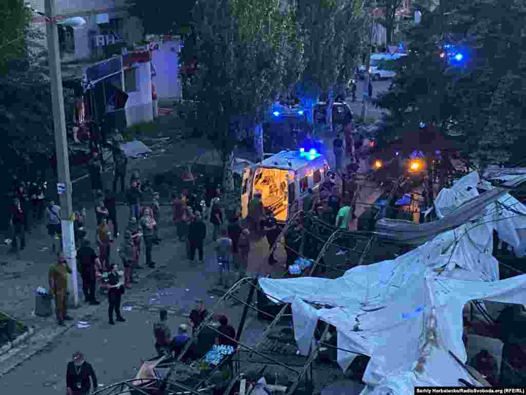 Последствия ракетной атаки на Краматорск, 27 июня 2023 года.