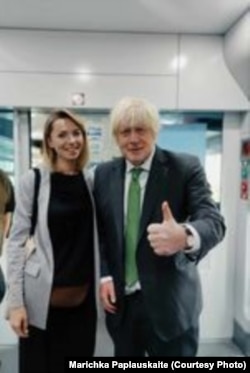 Марічка Паплаускайте з колишнім прем’єром Великої Британії Борисом Джонсоном.