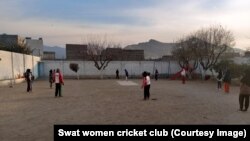 سوات کې نجونه د څلورو ديوالونو دننه کرکټ کوي - انځور له ارشیفه