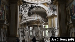 Спасо-Преображенський собор Одеси, пошкоджений під час російського ракетного обстрілу. 23 липня 2023 року