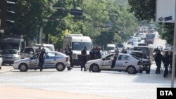 Силовики в центрі Софії на тлі візиту президента України до Болгарії