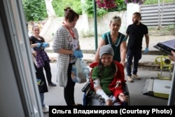 Валентина Романчук під час евакуації