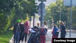 Задержание напавшего на трансперсон человека