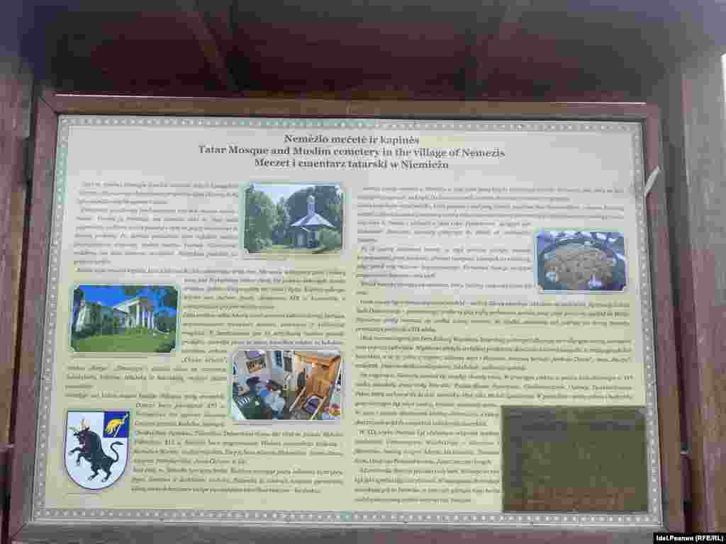 История татарской мечети и старого кладбища на литовском языке 
