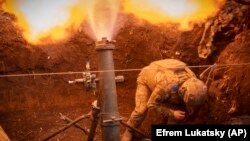 Українські військові поблизу Бахмуту на Донеччині, 3 березня 2024 року