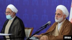 غلامحسین محسنی اژهای رئیس قوه قضاییه و محمد مصدق معاون اول او