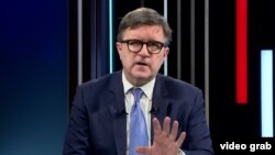 James O'Brien, the U.S. assistant secretary of state for European and Eurasian affairs, speaks to RFE/RL from Yerevan on June 11.