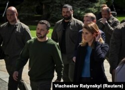 Президент України Володимир Зеленський і президент Європарламенту Роберта Мецола. Київ, травень 2024 року