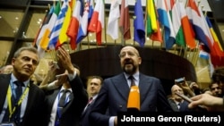 Голова Європейської ради Шарль Мішель оголошує про рішення саміту щодо України, Брюссель, 1 лютого 2024 року