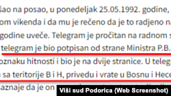 Dio presude optuženima za deportaciju