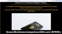 Sajt koji je deaktiviran nakon pitanja Radija Slobodna Evropa