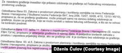 Rješenje federalne inspekcije o nezakonitostima na izgradnji obaloutvrda.
