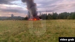 Пожежа на місці падіння літака Євгена Пригожина, 23 серпня 2023 року