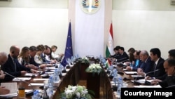 Акс аз муколамаи 15-уми Иттиҳоди Аврупо ва Тоҷикистон