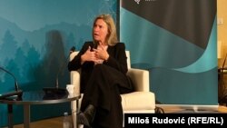 Federika Mogerini je bila šefica evropske diplomatije od 2014 do 2019. godine. Fotografija 24. april 2024.