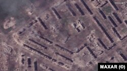 Разрушенный Бахмут со спутника