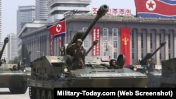 Военный парад в Северной Корее, архивное фото
