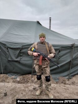 Військовослужбовець Василь Матис під час служби