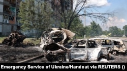 Фото с места взрыва в Первомайском Харьковской области, 4 июля 2023 года