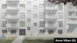 Візуалізація концепції відновлення житлового будинку в районі північна Салтівка