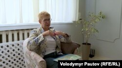 Людмила Менюк під час інтерв'ю для Радіо Свобода