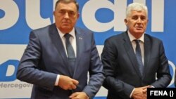 Milorad Dodik (lijevo) i Dragan Čović, septembar 2023.