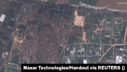 Спутниковый снимок российской военной базы возле села Медведевка, Джанкойский район, Крым, 11 февраля 2023 года