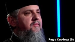 Предстоятель Православної церкви України (ПЦУ) митрополит Київський і всієї України Епіфаній у Київському бюро Радіо Свобода