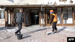 Будівля міської адміністраці Бєлгорода, пошкоджена ударом дрона 12 березня