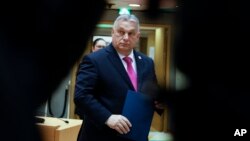 Прем’єр-міністр Угорщини Віктор Орбан під час саміту Євросоюзу. Брюссель, 14 грудня 2023 року