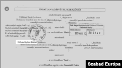 Orbán Győző legújabb földvásárlásának az egyik szerződése