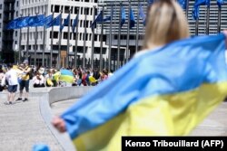 Демонстрація на підтримку України у Брюсселі