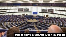 Detalj sa zasjedanja Parlamentarne skupštine Savjeta Evrope na kojoj je Kosovo dobilo podršku za članstvo, 16. aprila 2024.